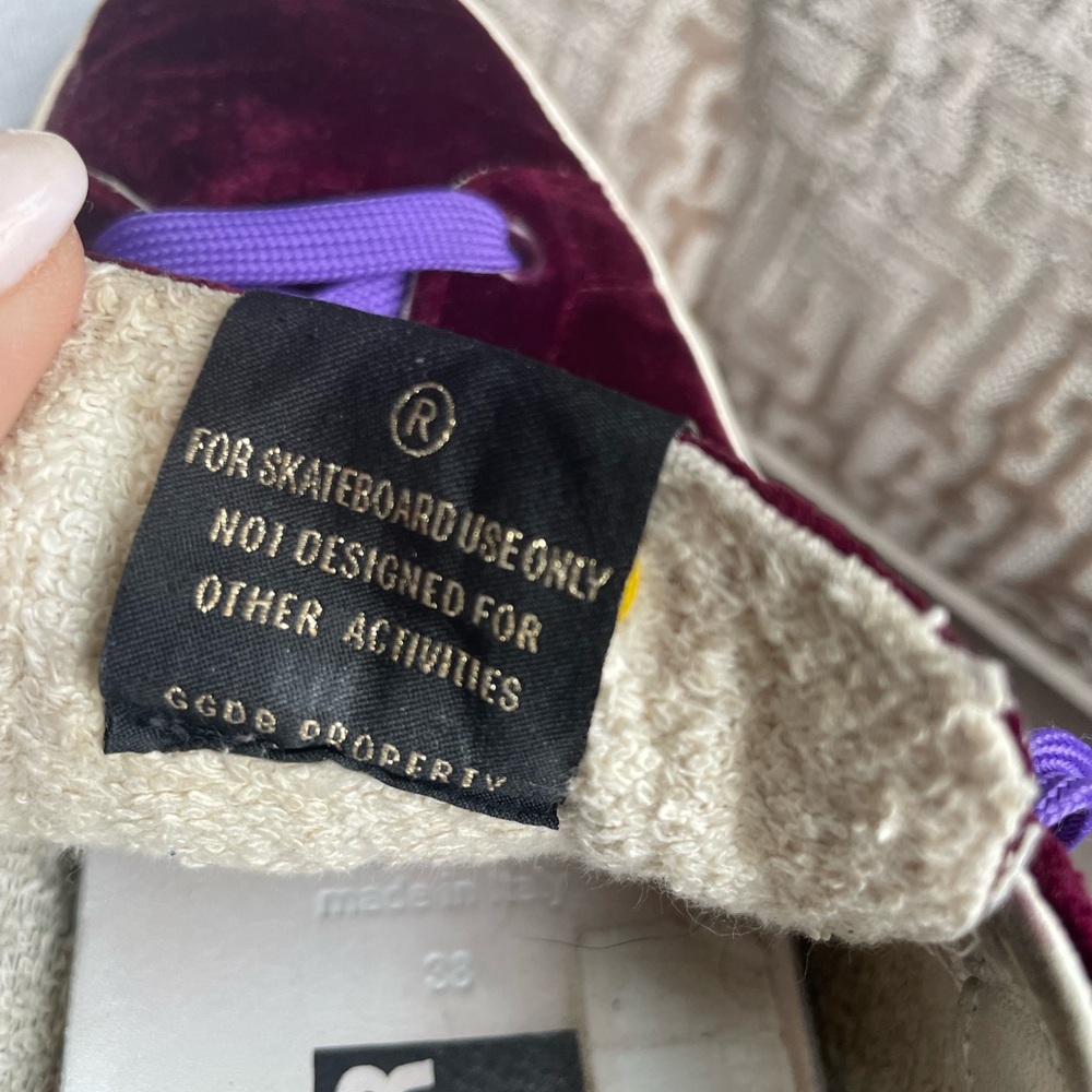 Golden Goose Women's Burgundy Sneakers with Purple Laces - Picture 6 of 8